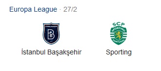 Al momento stai visualizzando Pronostico Partita Istambul Basaksehir vs. Sporting